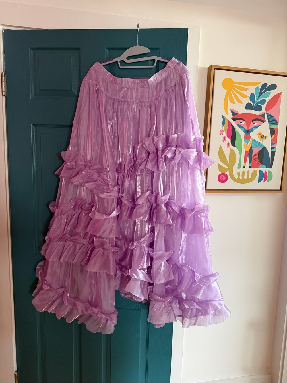 Free People Lavender Tiered Ruffle Maxi Skirt - Women's